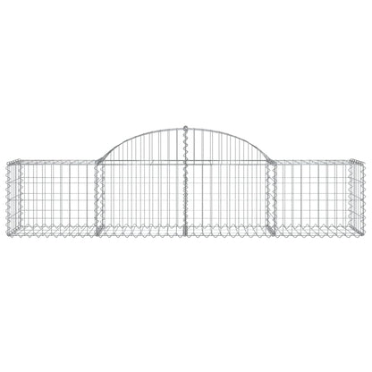 Cestas De Gaviones 18 Uds Forma De Arco Hierro 200x50x40/60 Cm_3