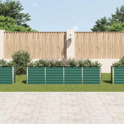 Jardinera Elevada De Acero Galvanizado Verde 320x40x77 Cm_2