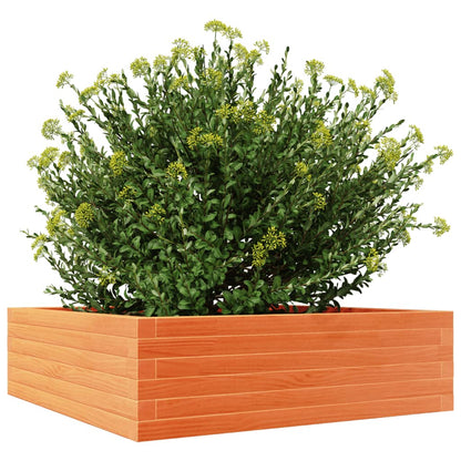 Jardinera De Madera Maciza Pino Marrón Cera 80x80x23 Cm_3