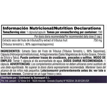 Tribulus 750mg - 150 Cápsulas Vegetales - Mejora El Rendimiento - Masmusculo_4