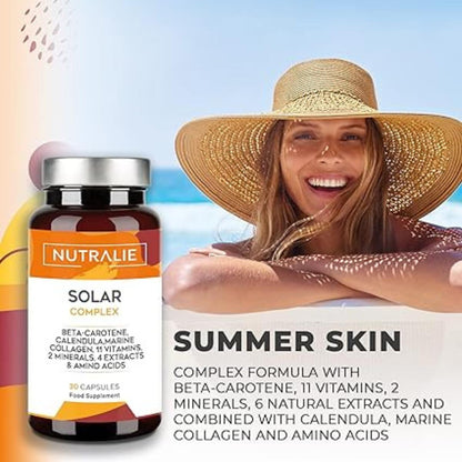 Solar Complex con Colágeno Bronceador y Protector Nutralie 30 cápsulas