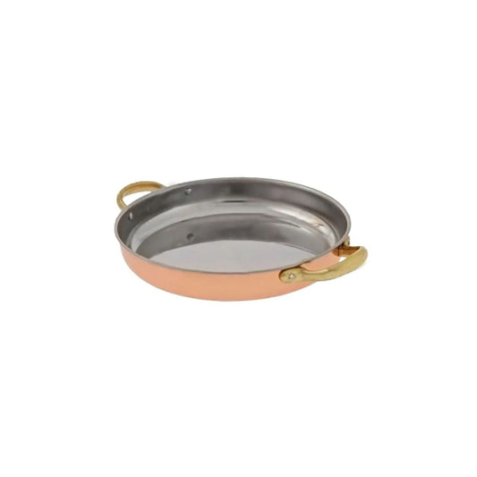 Sartén De Cobre Con Asas 26 Cm, Cobre Y Latón, Gran Conducción De Calor_0