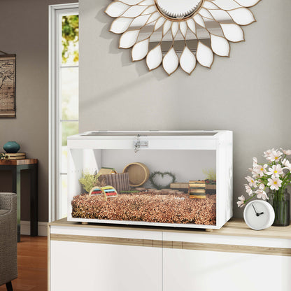 Pawhut Jaula Para Hámster Con Tapa Abatible Y Ventana De Acrílico Transparente_1
