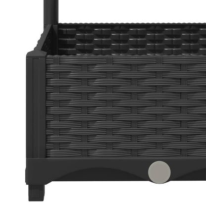 Jardinera De Jardín Con Enrejado, Color Negro, 120 X 40 X 121,5 Cm, Pp_5