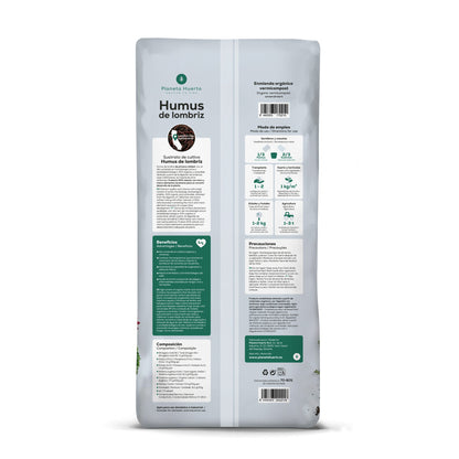 Humus de Lombriz 100% Natural Planeta Huerto 42 L