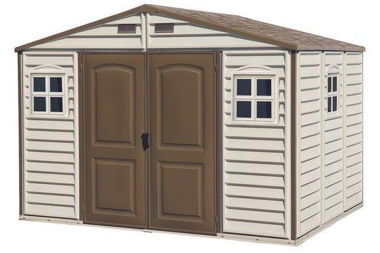 Caseta Jardín Woodside 10×8 Pvc Marfil/marrón_0