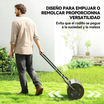 Outsunny Rodillo Para Césped Ancho 58cm Ø32cm De 38l Con Mango En U Negro_5
