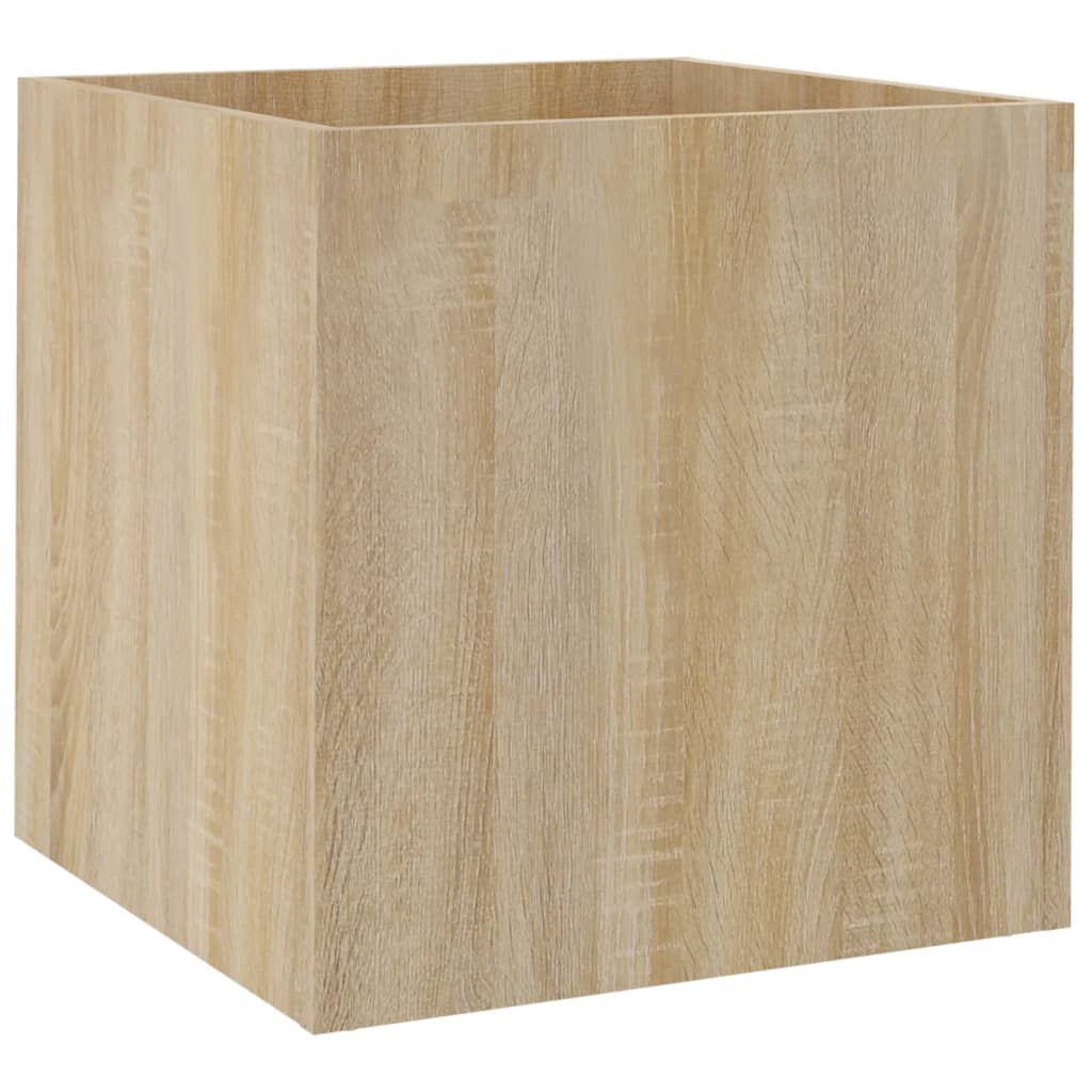 Jardinera Roble Sonoma 40x40x40 Cm Madera De Ingeniería_0