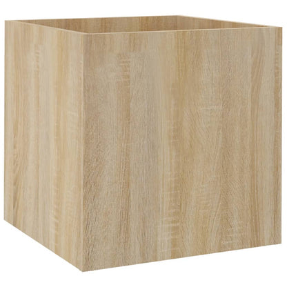Jardinera Roble Sonoma 40x40x40 Cm Madera De Ingeniería_0