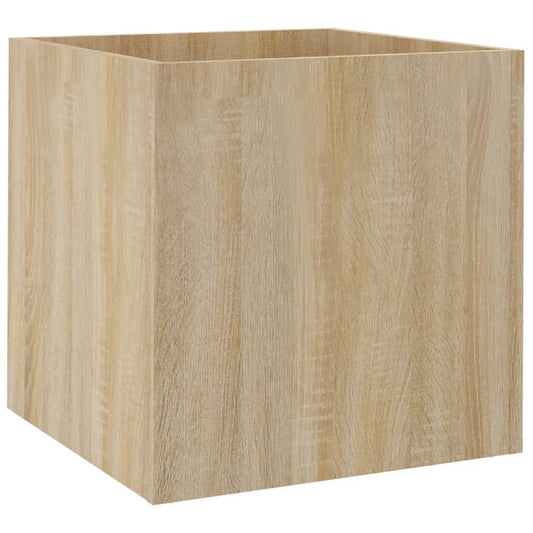 Jardinera Roble Sonoma 40x40x40 Cm Madera De Ingeniería_0