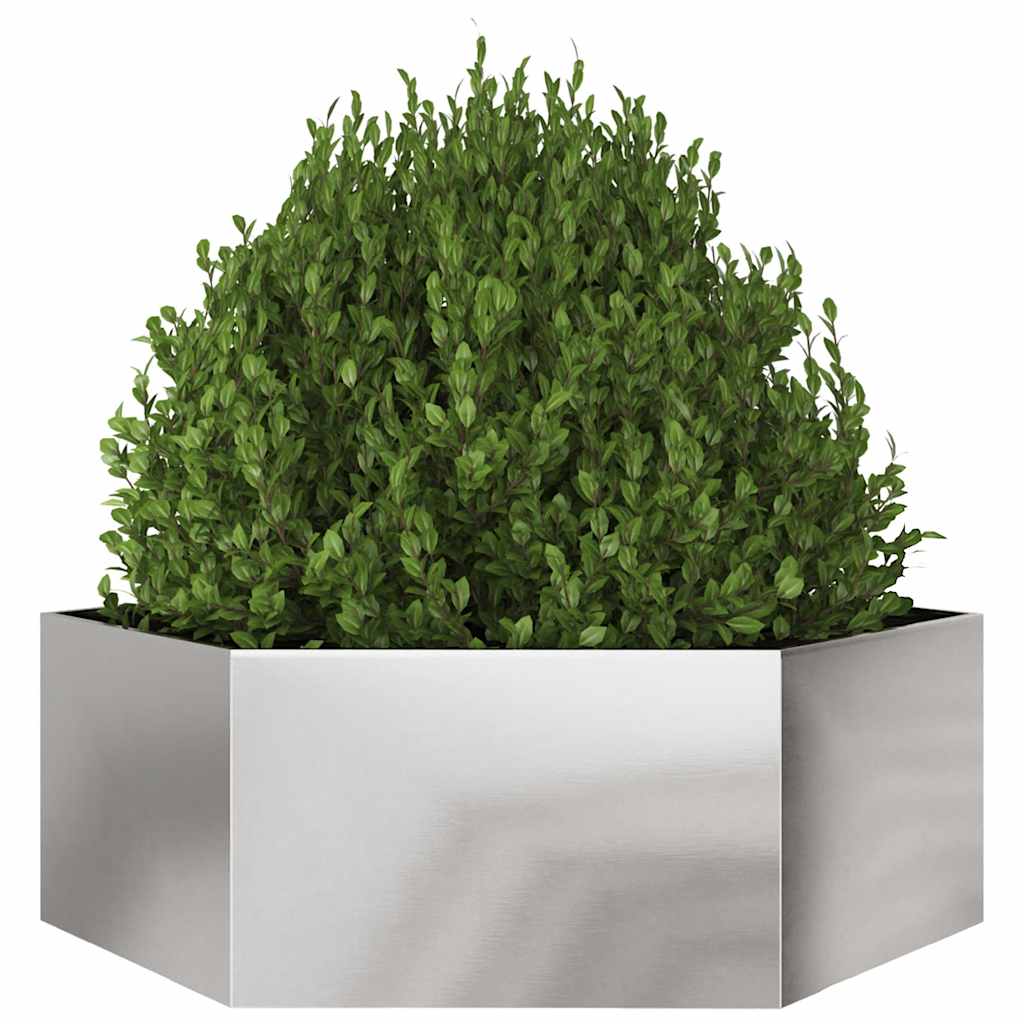 Jardinera Hexagonal De Acero Inoxidable 138x120x45 Cm_2