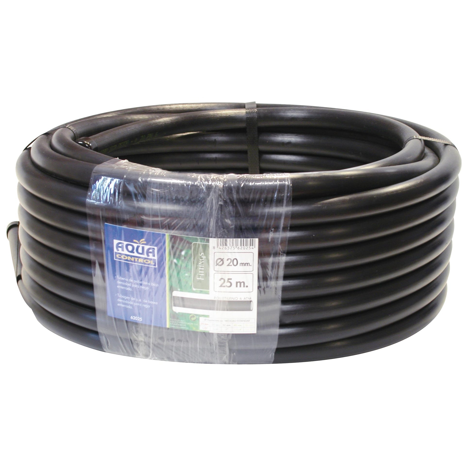 Tubería negra lisa 25mm 50 m