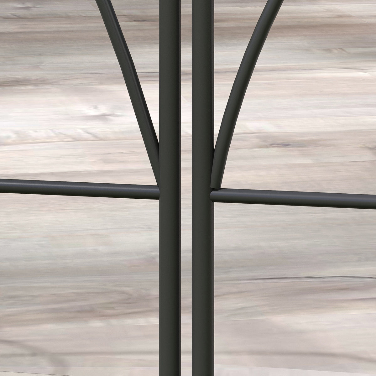 Outsunny Vallas De Jardín 205x45,5 Cm De Metal Combinación Libre Negro_4