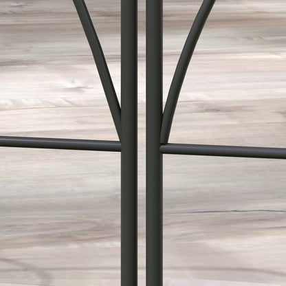 Outsunny Vallas De Jardín 205x45,5 Cm De Metal Combinación Libre Negro_4