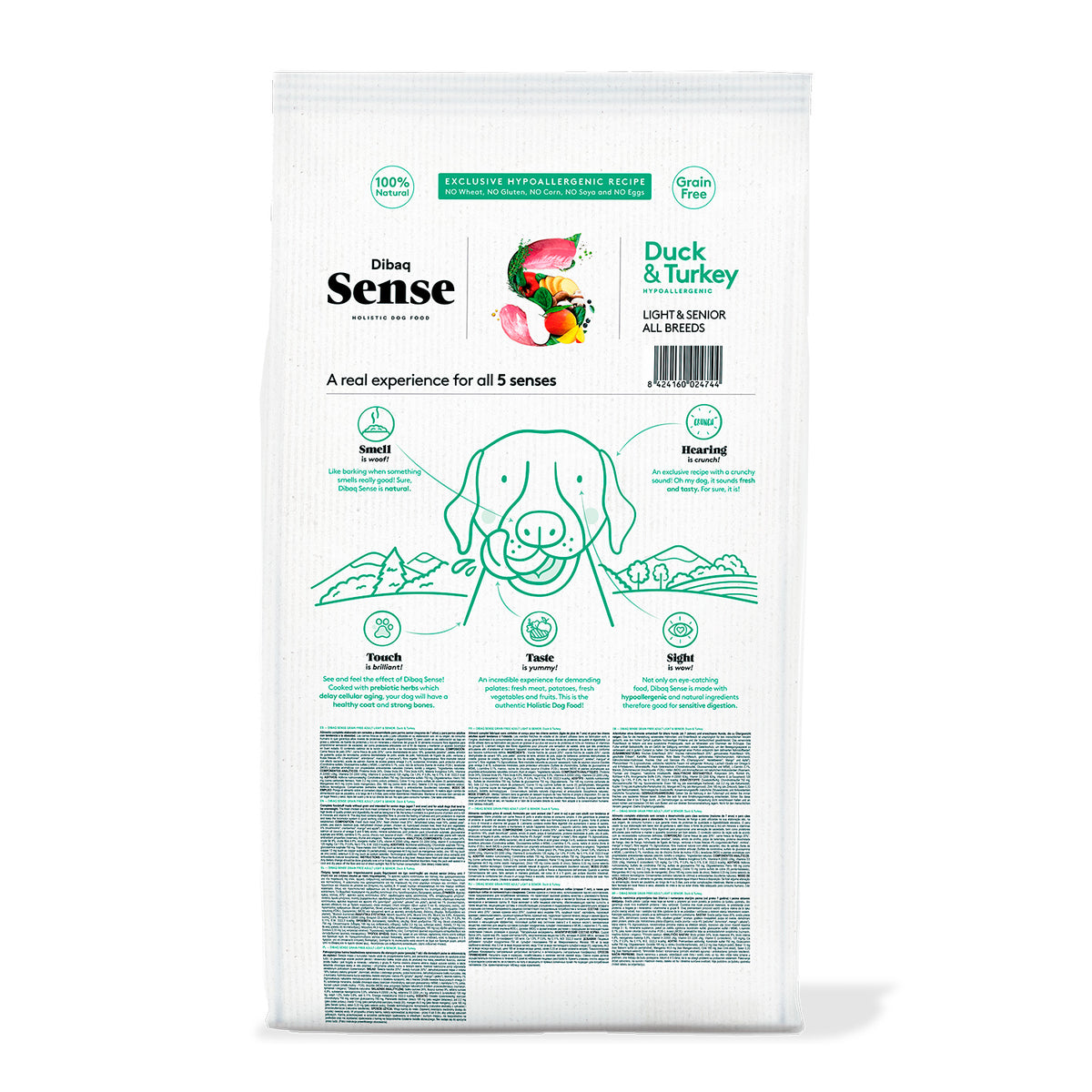 Dibaq Sense Grain Free Pato Y Pavo Light Or Senior 2 Kg_1