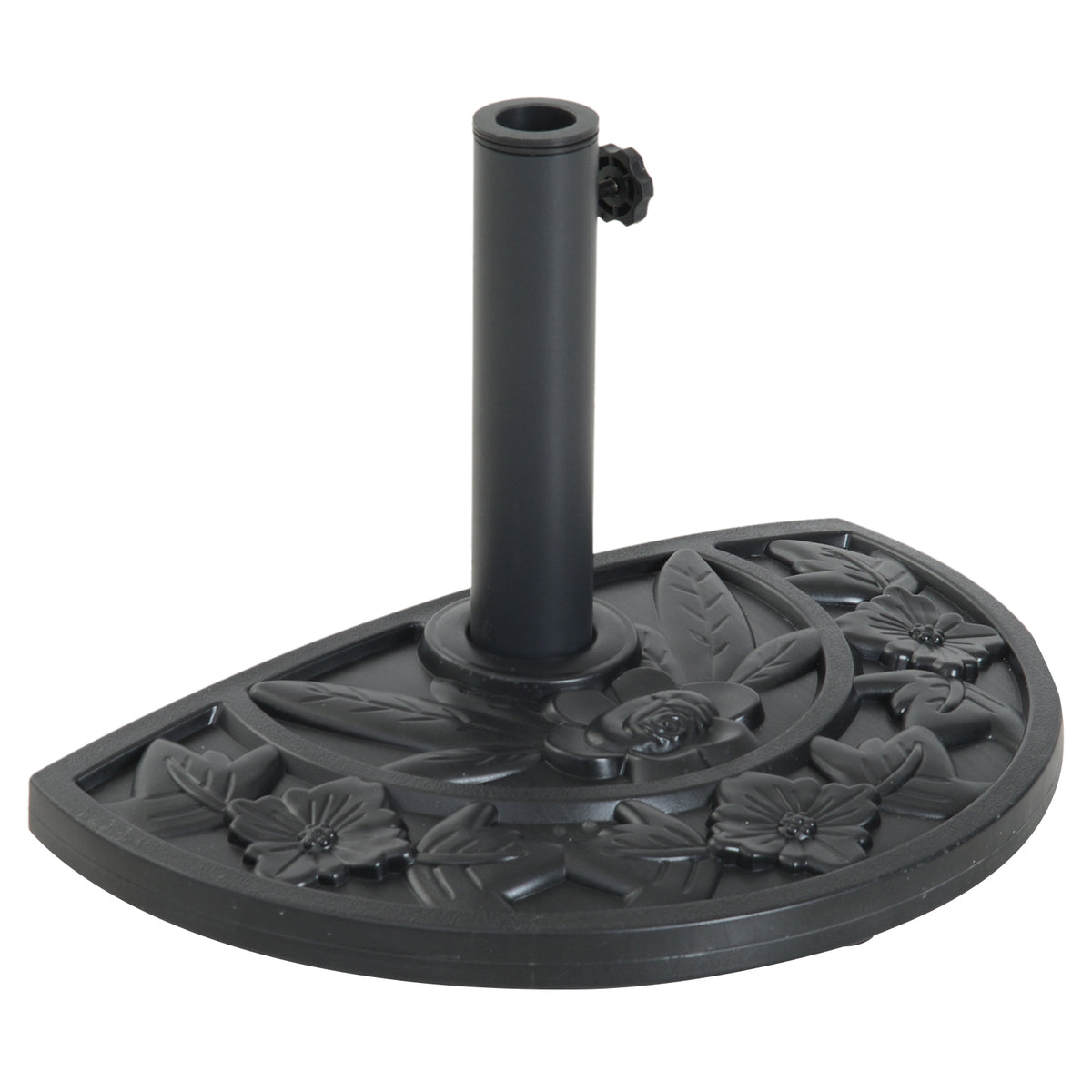 Outsunny Base Para Sombrilla Semicircular Peso 9 Kg Para Mástil 35mm/38mm/48mm_0