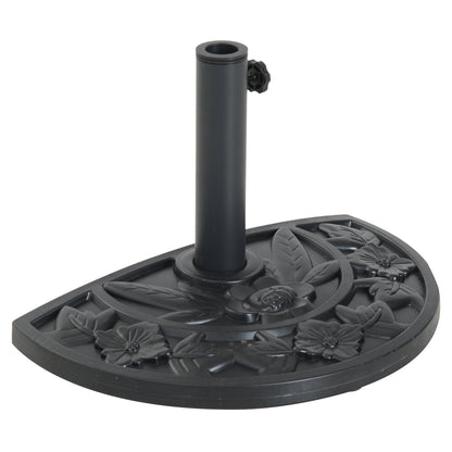 Outsunny Base Para Sombrilla Semicircular Peso 9 Kg Para Mástil 35mm/38mm/48mm_0