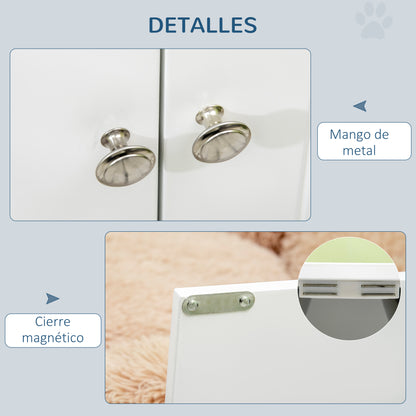 Pawhut Comedero Elevado Para Perros Con 2 Cuencos De Acero Inoxidable 2 Puertas_5