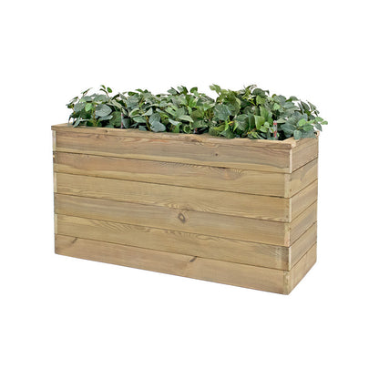 Jardinera Con Autorriego De Madera Nidum Basic Interior Y Exterior Hortalia 110x40x60 Cm_0