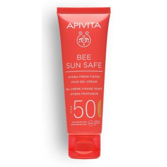 Gel-Crema Solar Hydra Fresh con color SPF50 Apivita 50 ml