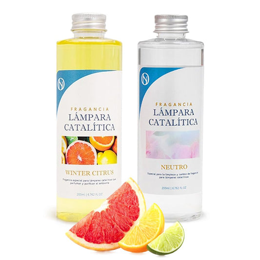Pack Ahorro 2x Fragancias Lámpara Catalítica: 1 Aroma Winter Citrus 500ml + Limpiador Neutro 200ml_0