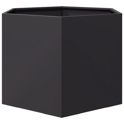 Jardinera Hexagonal Acero Negra 69x60x45 Cm_4
