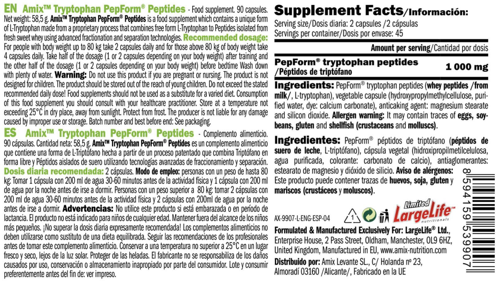 Peptide Pepform Tryptophan 90 Caps_5