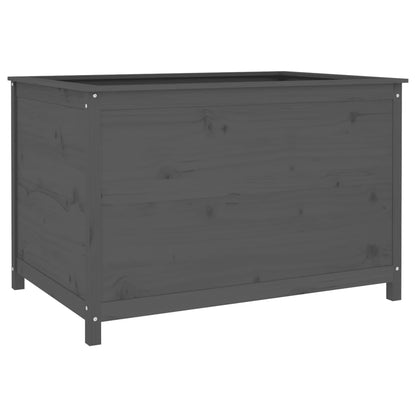 Arriate Elevado De Jardín Madera De Pino Gris 119,5x82,5x78 Cm_0
