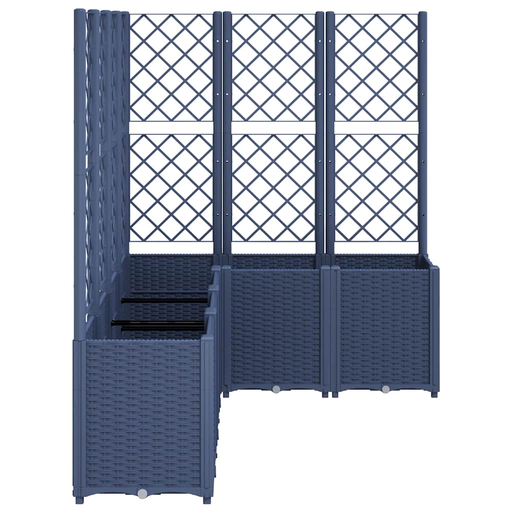 Jardinera Con Enrejado Pp Azul Gris 160x120x140 Cm_3