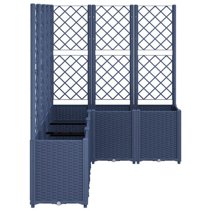 Jardinera Con Enrejado Pp Azul Gris 160x120x140 Cm_3