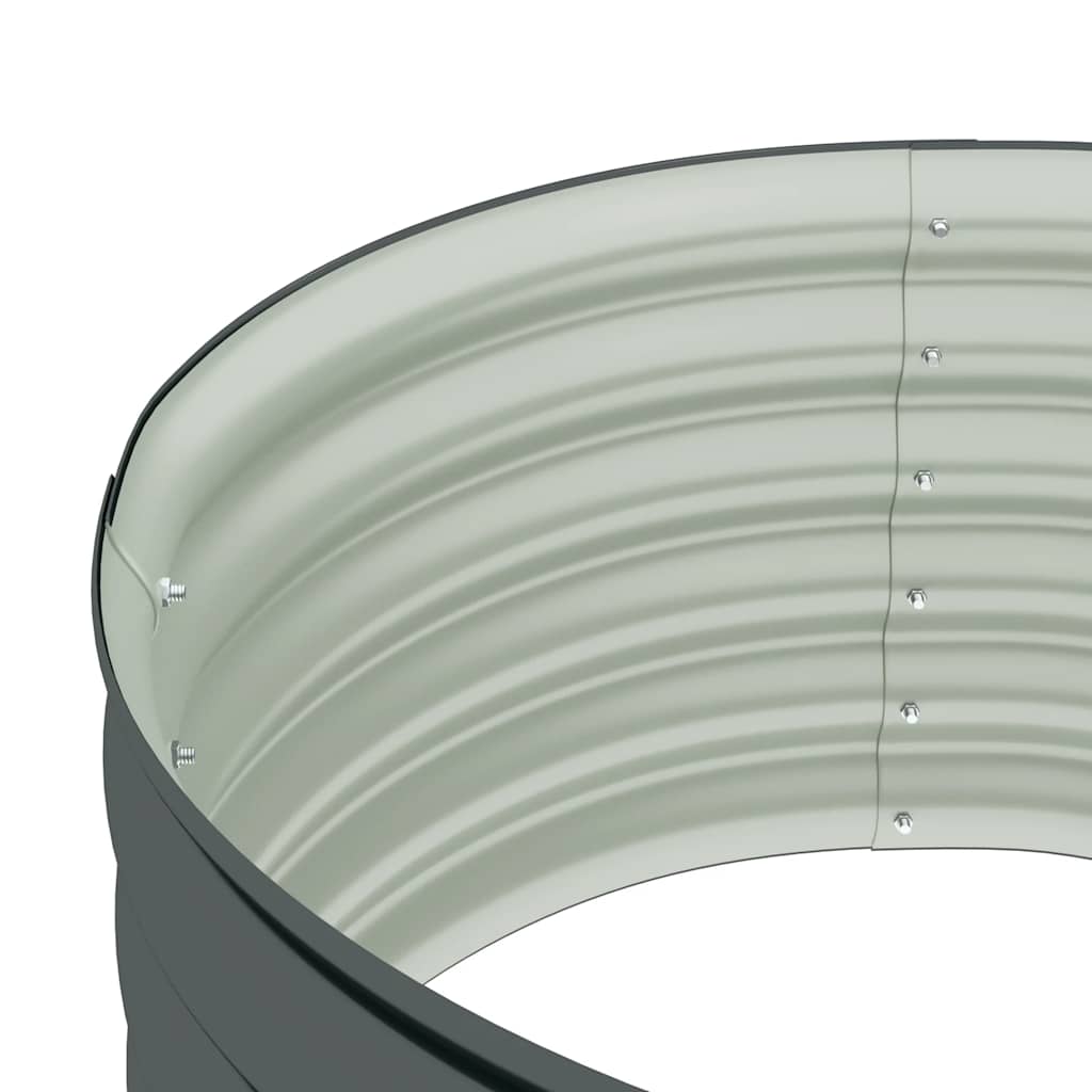 Arriate De Acero Galvanizado Gris 80x80x44 Cm_5