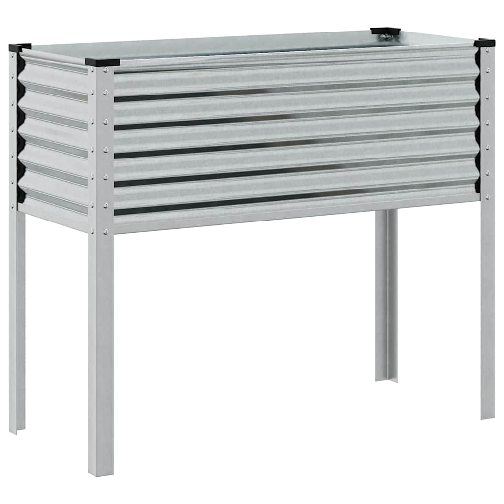 Jardinera De Jardín 100x45x90 Cm De Acero Galvanizado_0