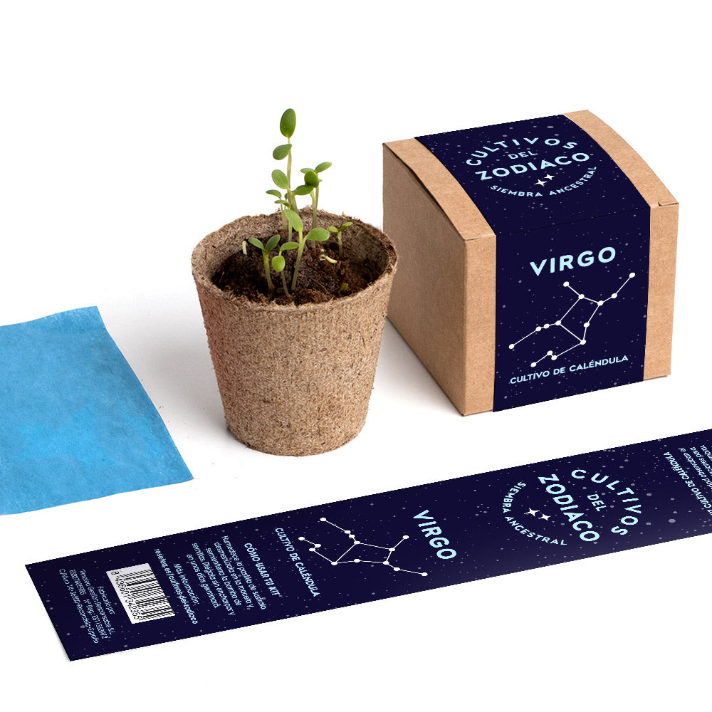 Cultivos del Zodiaco – Virgo, Kit de Cultivo con Semillas de Caléndula - Resetea_4
