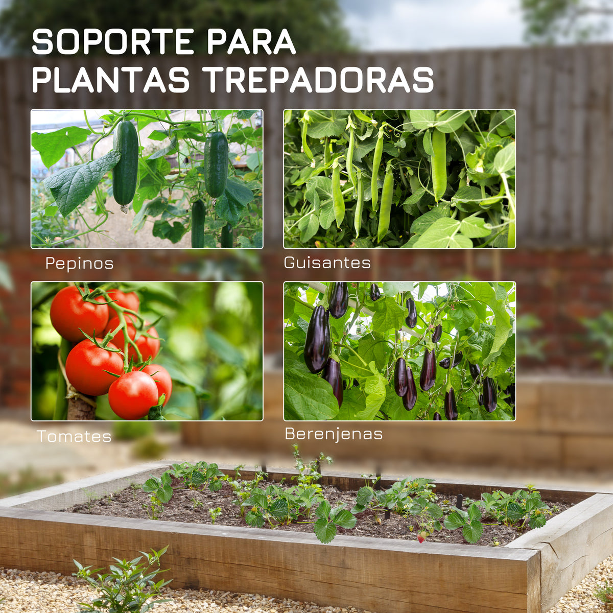 Outsunny Enrejado De Jardín Triángulo Con Marco De Acero 180x100x180 Cm Verde_5