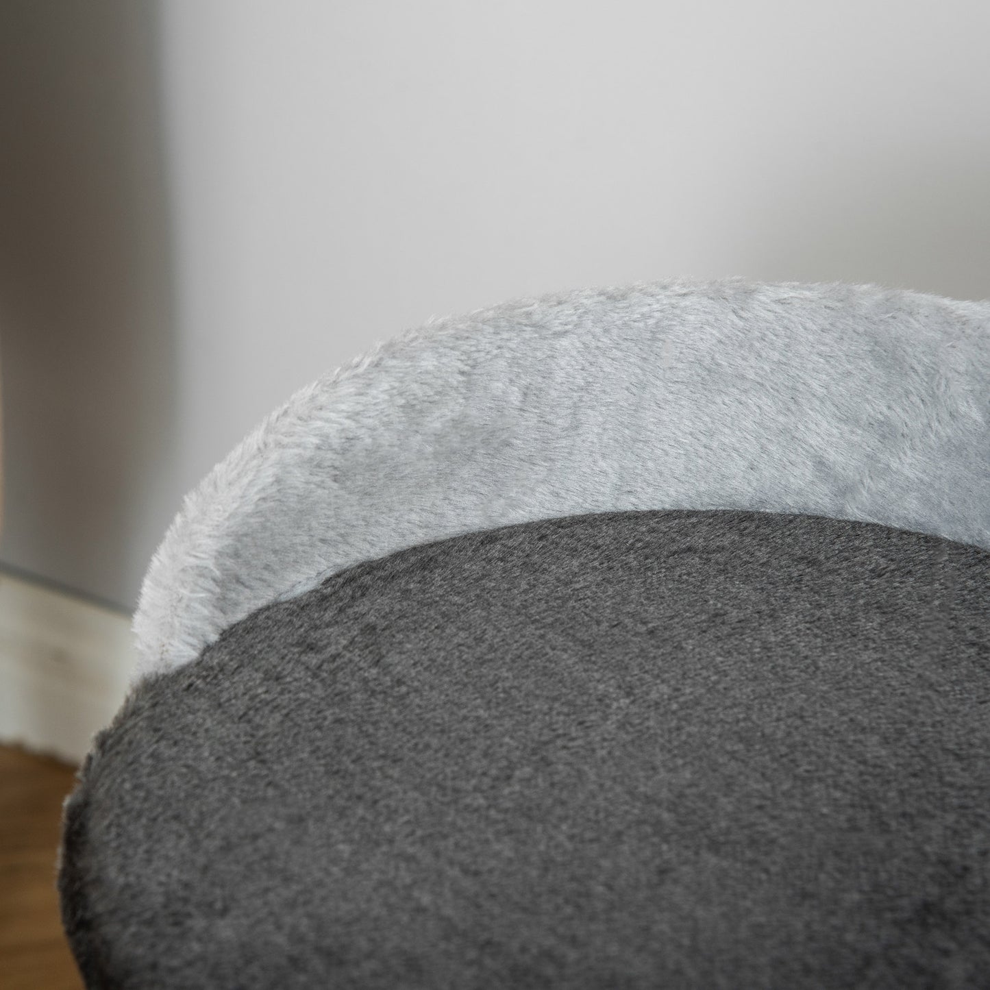 Pawhut Árbol Rascador Para Gatos 2 Niveles Con Poste Tablero Para Rascar Gris_3