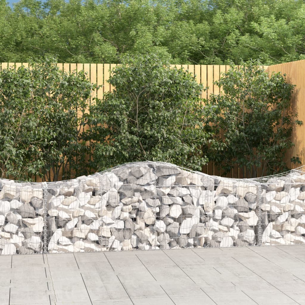 Cestas De Gaviones 20 Uds Forma De Arco Hierro 200x50x60/80 Cm_1