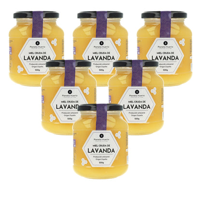 Pack 6x Miel Cruda de Lavanda Planeta Huerto 500 g