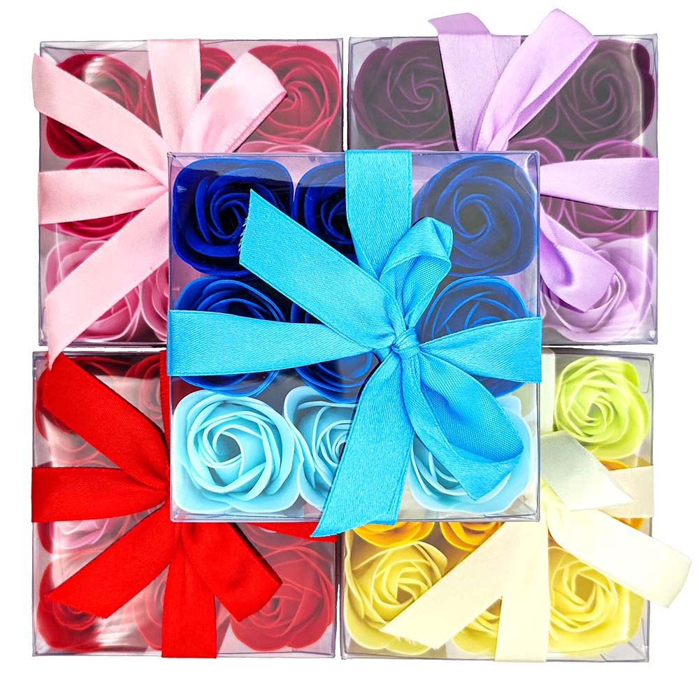 Pack 5 Cajas 9 Rosas De Jabón (amarillo) - Flores Con Pétalos De Jabón Perfumados - Regalo Original Para Días Especiales_3