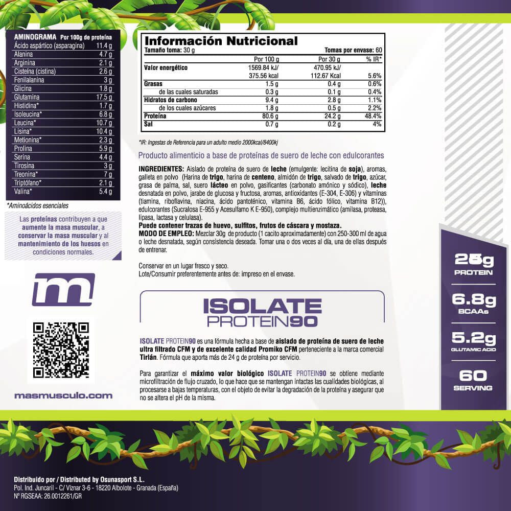 Isolate 90 Cfm - 1,8 Kg - Jurassic White Choc - Aumenta La Masa Muscular - Masmusculo_4