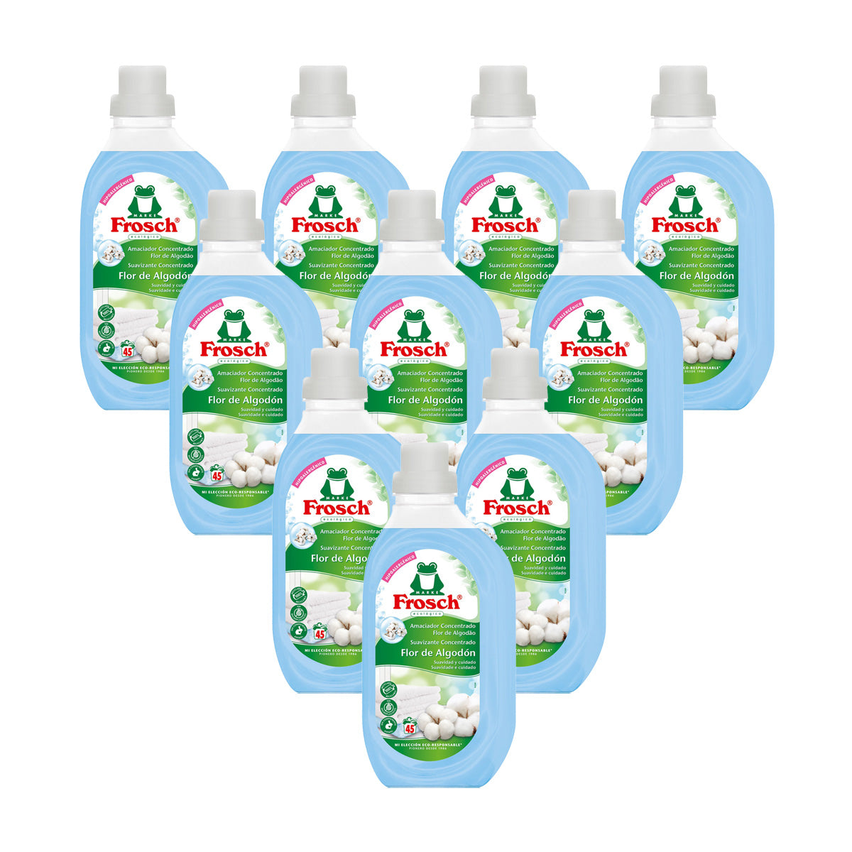 Pack 10x Suavizante Flor Algodón Frosch 900 ml