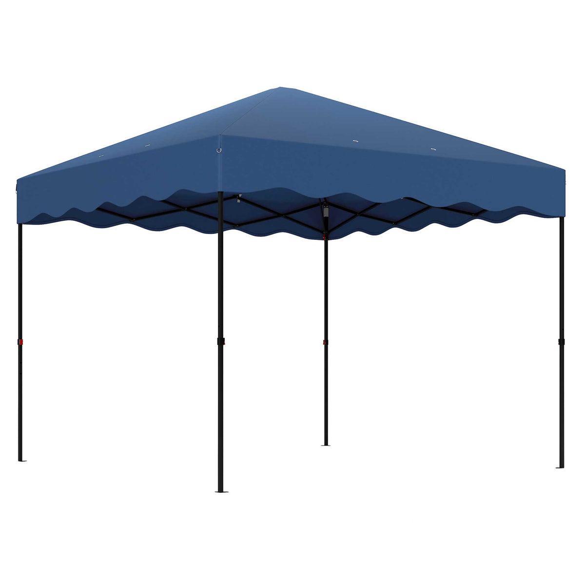 Outsunny Carpa Plegable Pop-up Gazebo 3x3 M Con Protección Uv 50+ Azul Oscuro_0