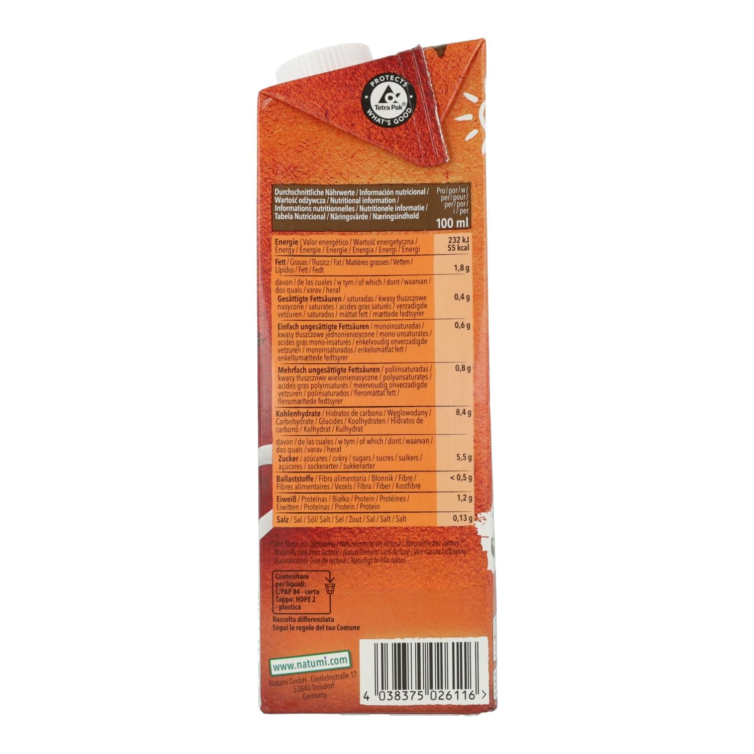Pack 6 x Bebida Avena Barista BIO Natumi 1 L