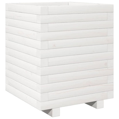 Jardinera Madera Maciza De Pino Blanco 40x40x49,5 Cm_0