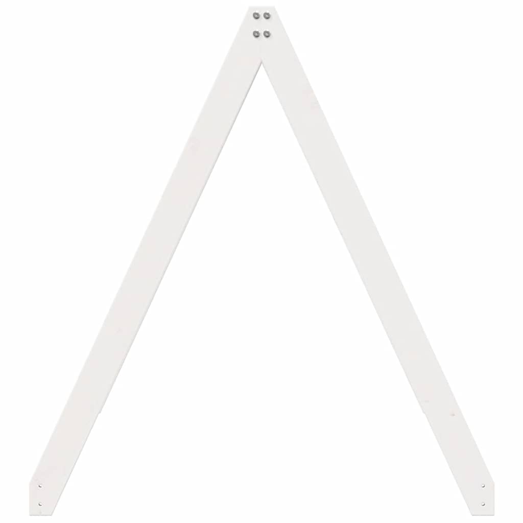 Techo De Cama Infantil Madera Maciza Blanco 209x95,5x88 Cm_4