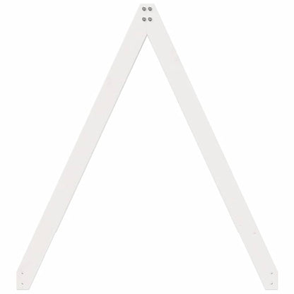 Techo De Cama Infantil Madera Maciza Blanco 209x95,5x88 Cm_4