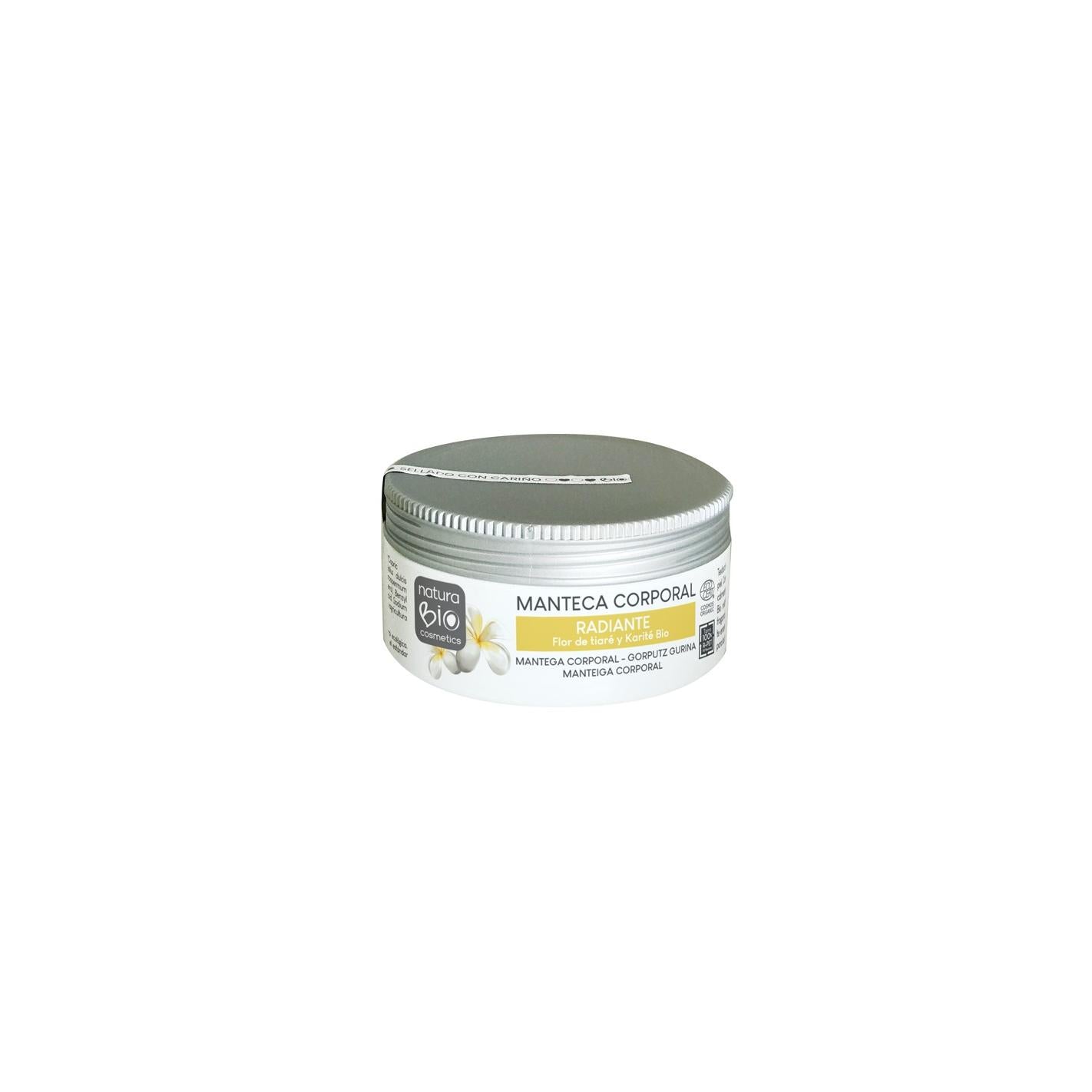 Manteca Corporal Radiante Tiare y Karite NaturaBio 200ml