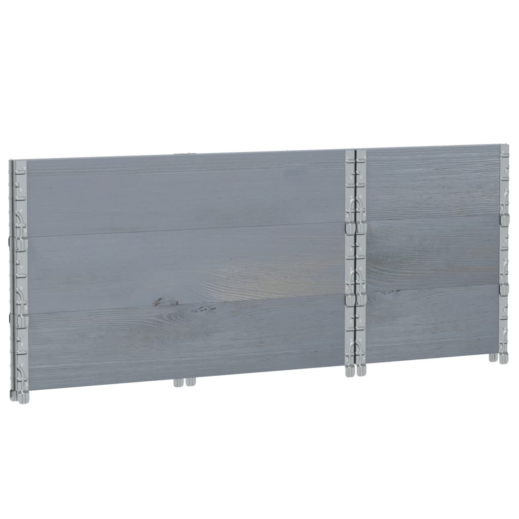 Jardinera De Madera Maciza De Pino Gris 100x50 Cm_5