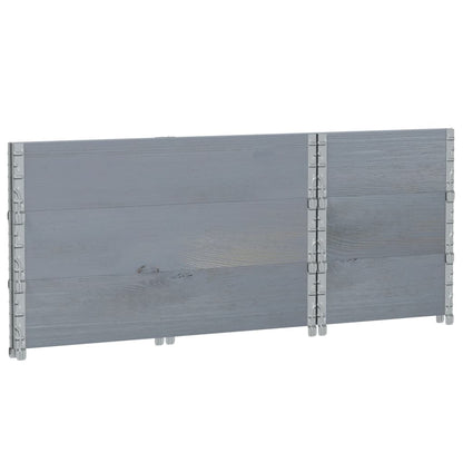 Jardinera De Madera Maciza De Pino Gris 100x50 Cm_5