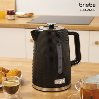 Briebe Elegance Hervidor Agua Eléctrico 1,7l Inalámbrico Ebullición Rápida, Libre De Bpa, Base De 360°, Kt1168blk,negro_1