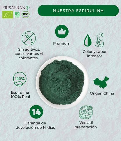 Espirulina En Polvo Ecológica - Calidad Y Sabor | Frisafran 100 G_3